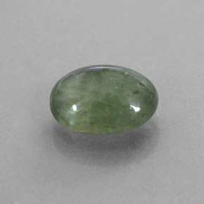 2.43캐럿 천연 그린 사파이어, 투명한, 9.1×7 mm, 투명/반투명