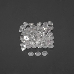 캐럿 천연 화이트 사파이어 보석, 라운드 컷, 1.48 mm, VVS-VS
