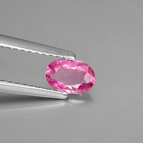 0.46캐럿 천연 핑크 사파이어, 타원형 컷, 6×4.1 mm, VVS-VS