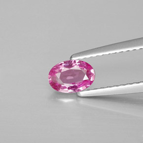0.46캐럿 천연 핑크 사파이어, 타원형 컷, 6×4.1 mm, VS