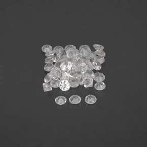 캐럿 천연 화이트 사파이어 보석, 라운드 컷, 1.58 mm, VS