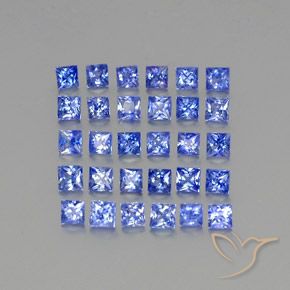 2.74캐럿 천연 파스텔 블루 사파이어 보석, 스퀘어, 2.3×2.2 mm, VVS-VS