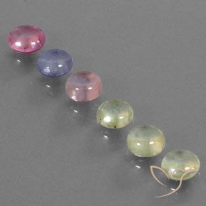 2.71캐럿 천연 다색 사파이어 보석, 둥근, 투명한