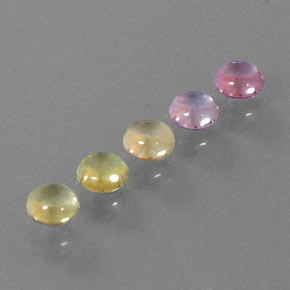 1.71캐럿 천연 멀티컬러 사파이어 보석, 라운드 컷, 3.89 mm, 투명한