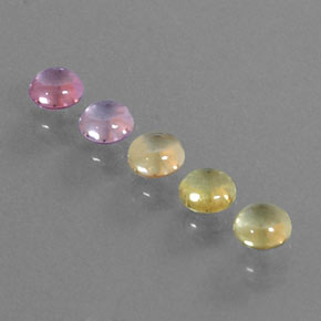 1.71캐럿 천연 멀티컬러 사파이어 보석, 라운드 컷, 3.89 mm, 투명한