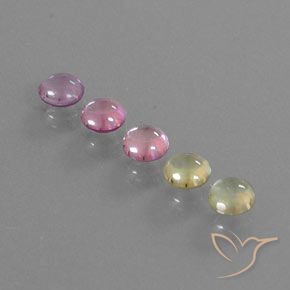 1.84캐럿 천연 멀티컬러 사파이어 보석, 라운드 컷, 4.08 mm, 투명한