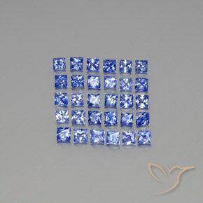 4.09캐럿 천연 미디엄 네이비 블루 사파이어 보석, 스퀘어, 2.8×2.7 mm, VVS-VS