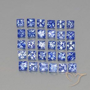 4.09캐럿 천연 미디엄 네이비 블루 사파이어 보석, 스퀘어, 2.8×2.7 mm, VVS-VS