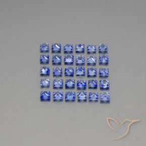 4.09캐럿 천연 미디엄 네이비 블루 사파이어 보석, 스퀘어, 2.8×2.7 mm, VVS-VS