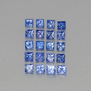 캐럿 천연 블루 사파이어 보석, 스퀘어, 2.9×2.9 mm, VVS-VS