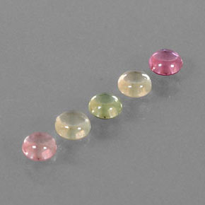 캐럿 천연 멀티컬러 사파이어 보석, 라운드 컷, 3.95 mm, 투명한