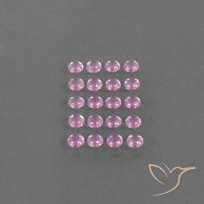 3.26캐럿 천연 매우 연한 핑크 사파이어 보석, 라운드 컷, 3.10 mm, 투명한
