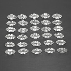 캐럿 천연 화이트 사파이어 보석, 마퀴즈, 3.9×2.1 mm, VVS-VS
