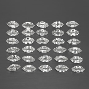 캐럿 천연 화이트 사파이어 보석, 마퀴즈, 4.9×2.5 mm, VVS-VS
