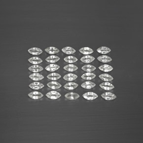 캐럿 천연 화이트 사파이어 보석, 마퀴즈, 3.9×2 mm, VVS-VS