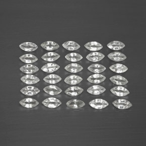 캐럿 천연 화이트 사파이어 보석, 마퀴즈, 3.9×2 mm, VVS-VS