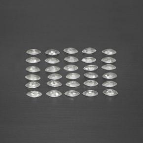 캐럿 천연 화이트 사파이어 보석, 마퀴즈, 3.9×2 mm, VVS-VS