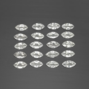캐럿 천연 화이트 사파이어 보석, 마퀴즈, 4.7×2.5 mm, VVS-VS