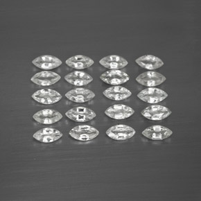 캐럿 천연 화이트 사파이어 보석, 마퀴즈, 4.7×2.3 mm, VVS-VS