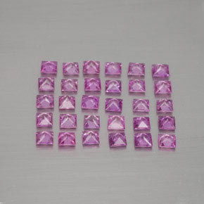 2.67캐럿 천연 라이트 로얄 퍼플 핑크 사파이어 보석, 스퀘어, 2.6×2.6 mm, VVS-VS