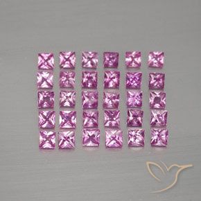 2.69캐럿 천연 퍼플 핑크 사파이어 보석, 스퀘어, 2.4×2.4 mm, VVS-VS