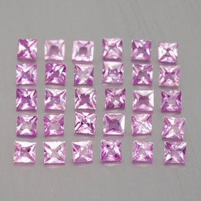 2.34캐럿 천연 미디엄 핑크 사파이어 보석, 스퀘어, 2.5×2.4 mm, VVS-VS