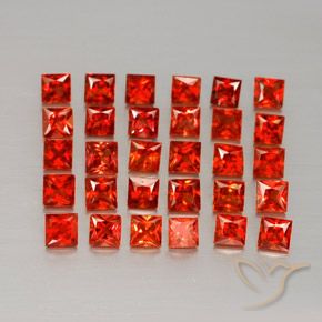 2.51캐럿 천연 밝은 빨간색 사파이어 보석, 스퀘어, 2.3×2.3 mm, VVS-VS