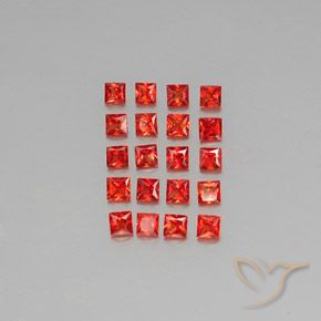 2.58캐럿 천연 미디엄 레드 사파이어 보석, 스퀘어, 2.7×2.7 mm, VVS-VS