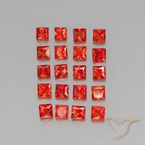 2.58캐럿 천연 미디엄 레드 사파이어 보석, 스퀘어, 2.7×2.7 mm, VVS-VS