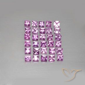 2.48캐럿 천연 라이트 핑크 사파이어 보석, 정사각형, VVS-VS