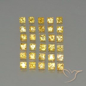 3.51캐럿 천연 골든 사파이어 보석, 스퀘어, 2.7×2.7 mm, VVS-VS