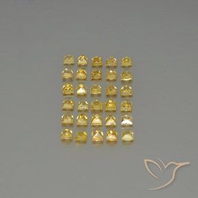 3.51캐럿 천연 골든 사파이어 보석, 스퀘어, 2.7×2.7 mm, VVS-VS