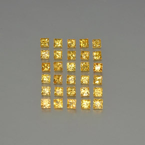 캐럿 천연 골든 옐로우 사파이어 보석, 스퀘어, 2.7×2.7 mm, VVS-VS