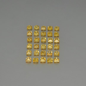 캐럿 천연 골든 옐로우 사파이어 보석, 스퀘어, 2.7×2.7 mm, VVS-VS