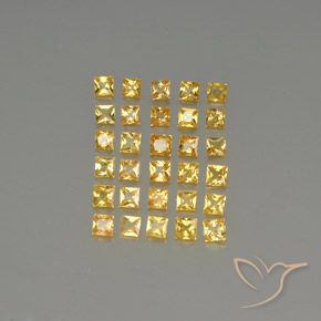 3.11캐럿 천연 골든 사파이어 보석, 스퀘어, 2.6×2.6 mm, VVS-VS
