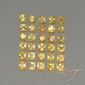3.11캐럿 천연 골든 사파이어 보석, 스퀘어, 2.6×2.6 mm, VVS-VS