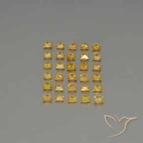 3.11캐럿 천연 골든 사파이어 보석, 스퀘어, 2.6×2.6 mm, VVS-VS