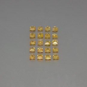 캐럿 천연 골든 옐로우 사파이어 보석, 스퀘어, 2.7×2.6 mm, VVS-VS