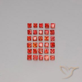 2.84캐럿 천연 인텐스 레드 사파이어 보석, 스퀘어, 2.4×2.3 mm, VVS-VS