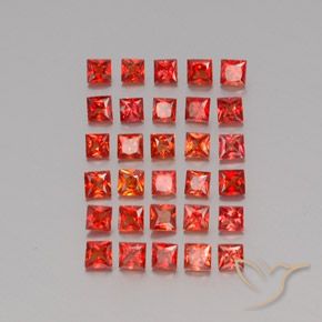 2.84캐럿 천연 인텐스 레드 사파이어 보석, 스퀘어, 2.4×2.3 mm, VVS-VS