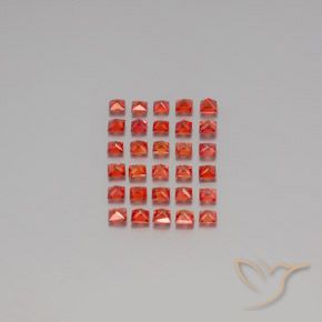 2.84캐럿 천연 인텐스 레드 사파이어 보석, 스퀘어, 2.4×2.3 mm, VVS-VS