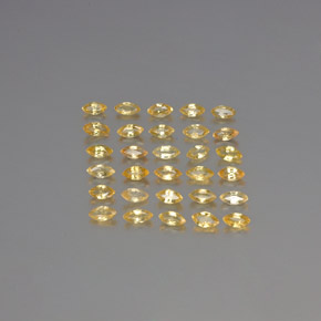 3.37캐럿 천연 골든 옐로우 사파이어 보석, 마퀴즈, 3.8×2 mm, VVS-VS