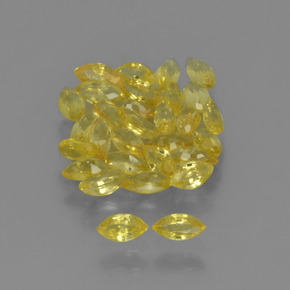 3.34캐럿 천연 골든 옐로우 사파이어 보석, 마퀴즈, 4.1×2.1 mm, VVS-VS