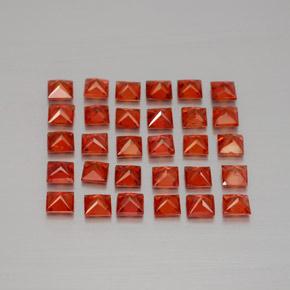 3.22캐럿 천연 파이어 레드 사파이어 보석, 스퀘어, 2.5×2.5 mm, VVS-VS