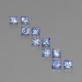 2.44캐럿 천연 블루 사파이어 보석, 스퀘어, 3.2×3.2 mm, VVS-VS
