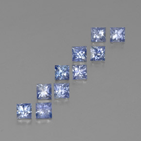 2.44캐럿 천연 블루 사파이어 보석, 스퀘어, 3.2×3.2 mm, VVS-VS