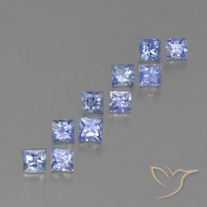 2.56캐럿 천연 파스텔 블루 사파이어 보석, 스퀘어, 3.2×3.2 mm, VS