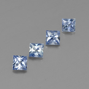 캐럿 천연 블루 사파이어 보석, 스퀘어, 4×3.9 mm, VS