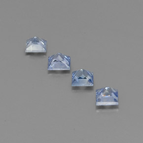 캐럿 천연 블루 사파이어 보석, 스퀘어, 4×3.9 mm, VS
