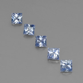 캐럿 천연 블루 사파이어 보석, 스퀘어, 3.7×3.7 mm, VVS-VS